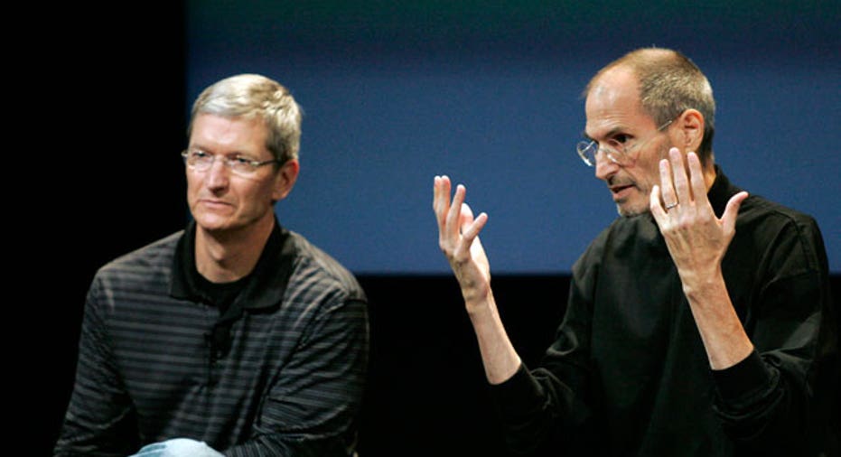 Tim Cook and Steve Jobs, Reuters