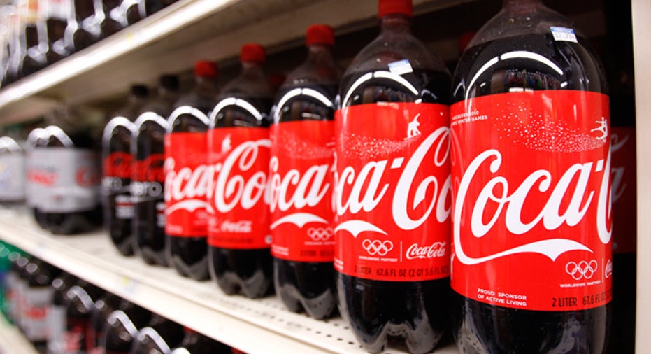 Coca-Cola Soda Bottles at Supermarket