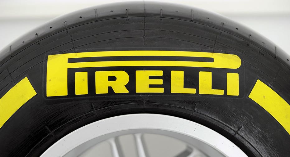 Pirelli logo on tire FBN