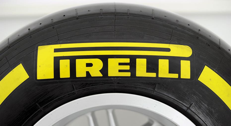 Pirelli logo on tire FBN