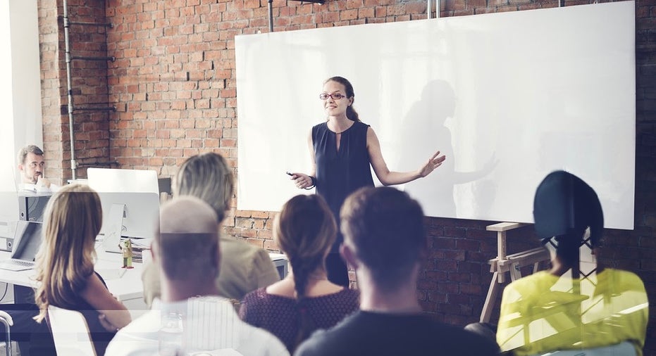 Speaker Seminar Corporate Business Meeting Concept