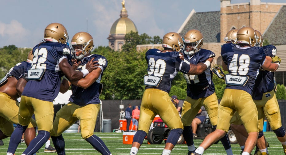 Notre Dame football practice FBN