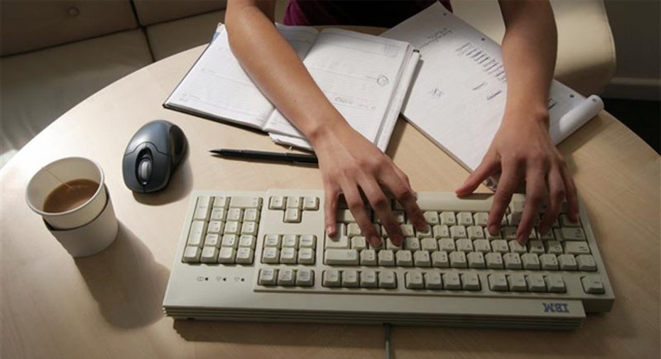 Woman Using the Computer