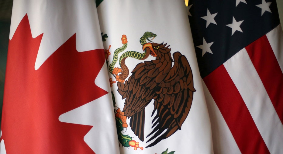 Canada, Mexico, US NAFTA Flags RTR FBN