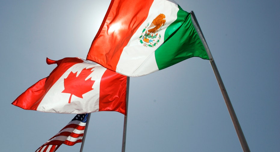 Flags of Mexico, Canada, US AP FBN