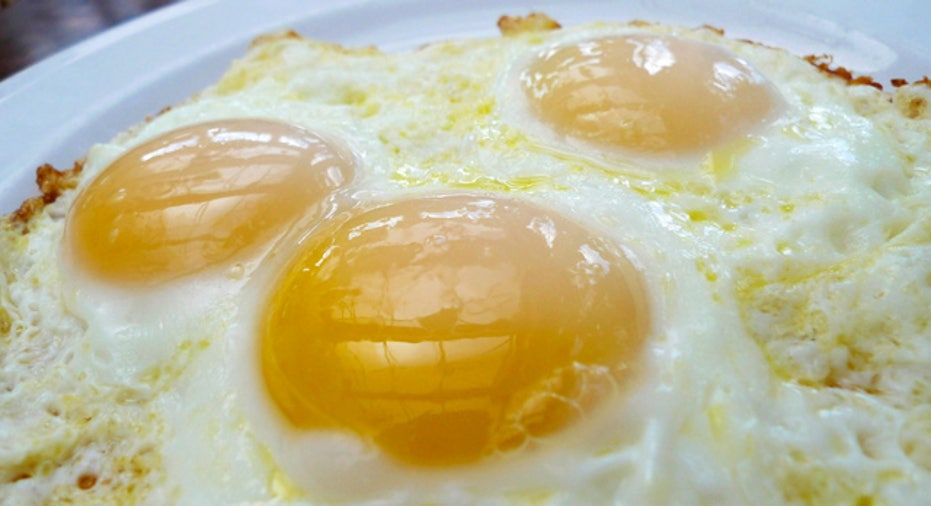 Fried Eggs on a Plate