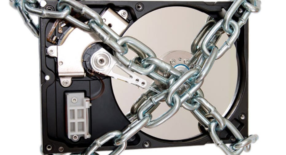 Hard Drive Locked in Chains