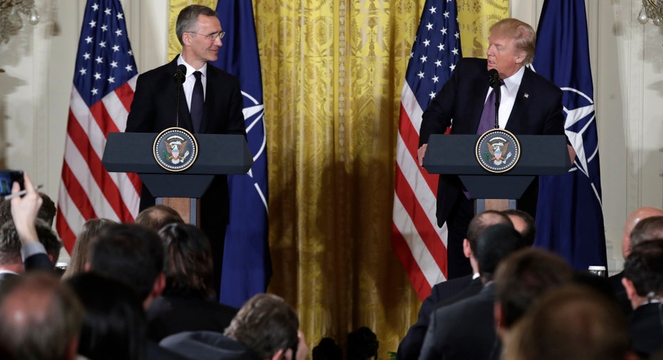 Jens Stoltenberg and Trump White House AP FBN