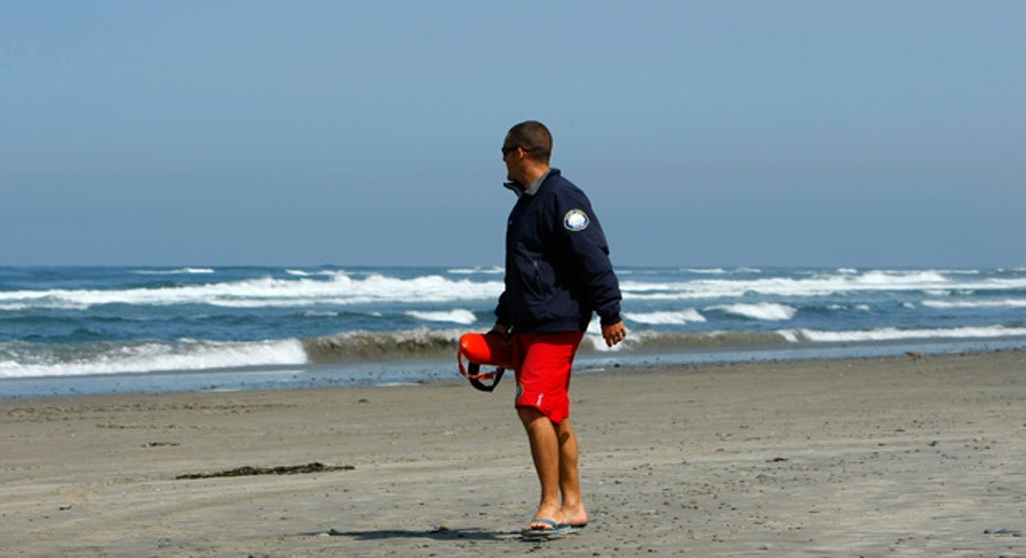 Lifeguard at Empty Beach