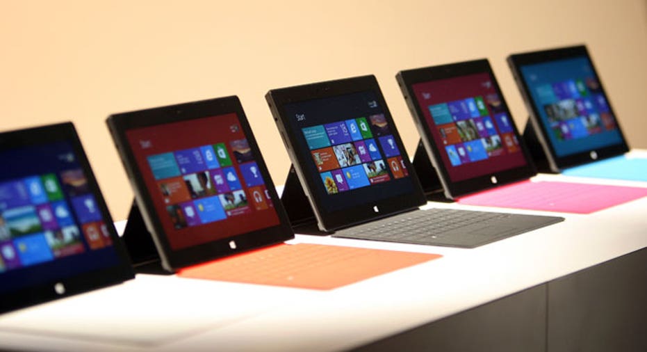 Microsoft Surface Tablets Displayed