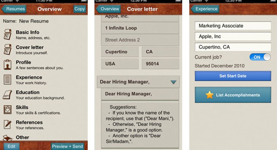 Pocket Resume App