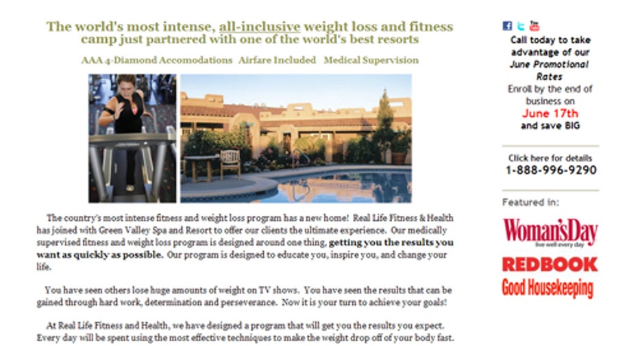 Real Life Fitness Health Homepage, PF Slideshow