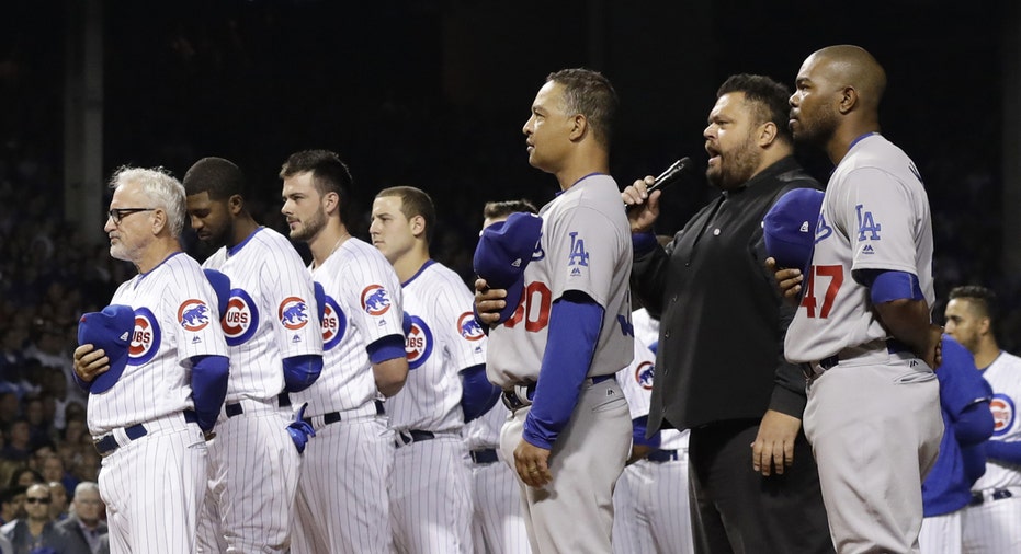 Cubs Dodgers 2016 NLCS anthem FBN