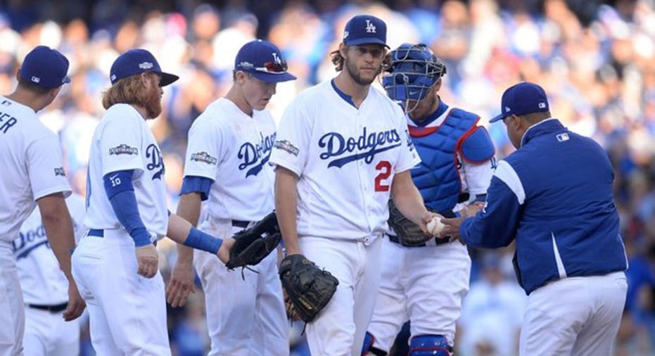 Dodgers NLDS Win  Gary A. Vasquez-USA TODAY Sports