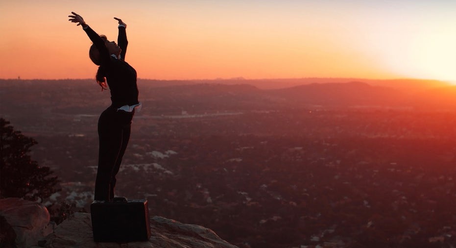 Silhouette Of Business Woman