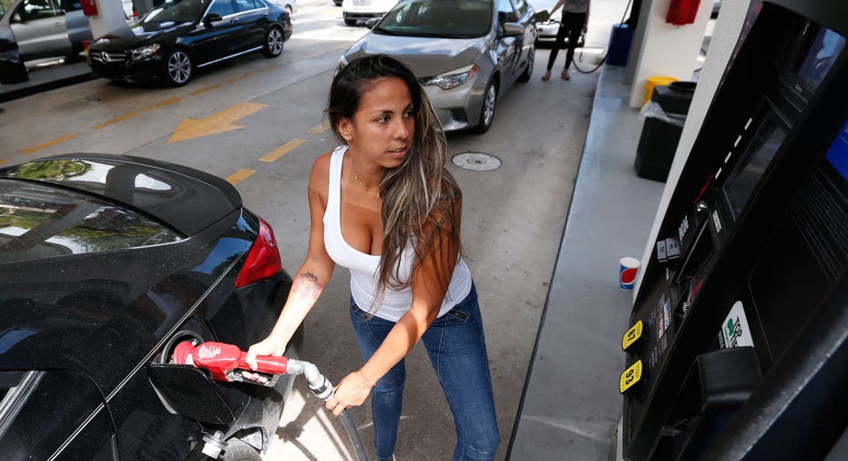 Gas station customer in Florida Hurricane Irma AP FBN