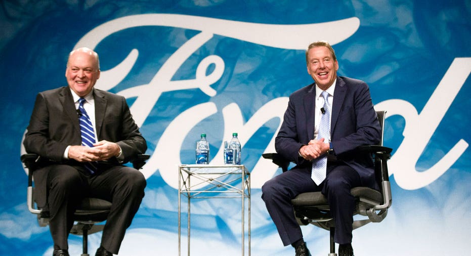 Ford CEO Jim Hackett with Bill Ford FBN