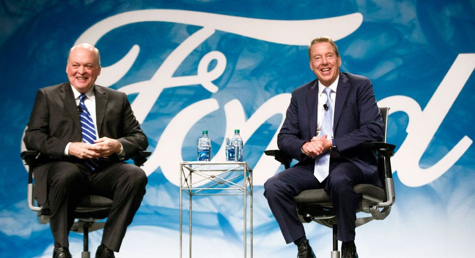 Ford CEO Jim Hackett with Bill Ford FBN