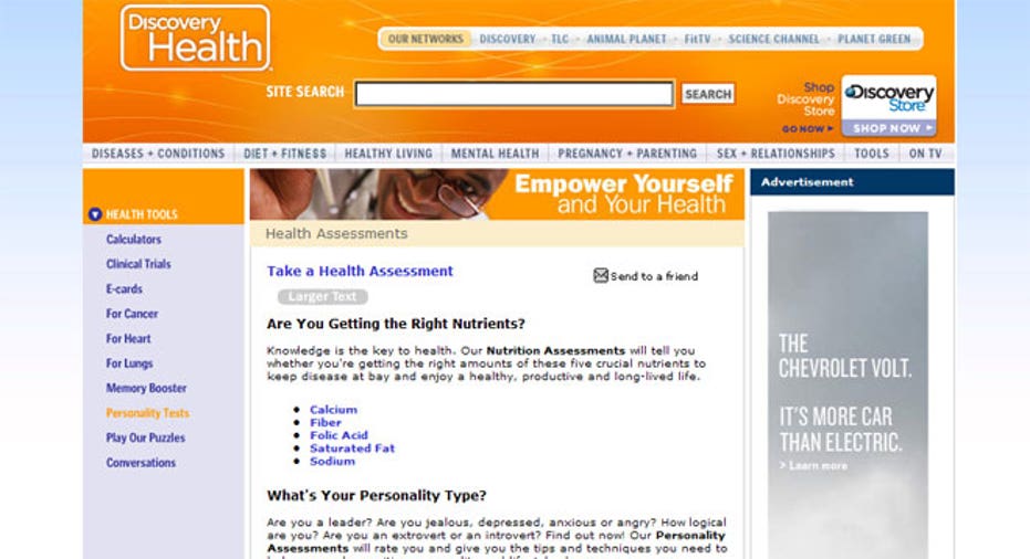 health discovery screen grab, PF Slideshow