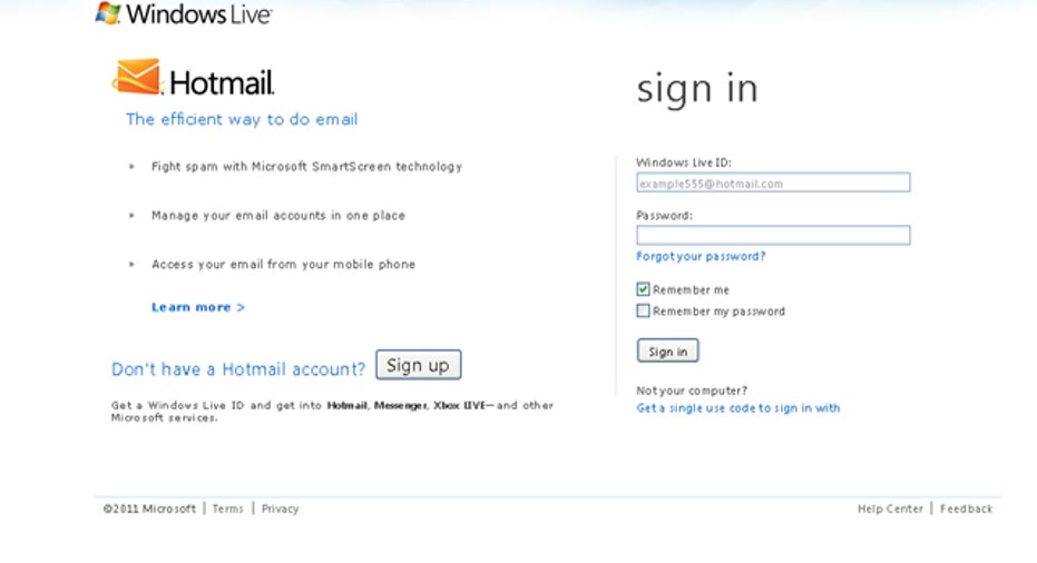 Microsoft Hotmail, Slideshow