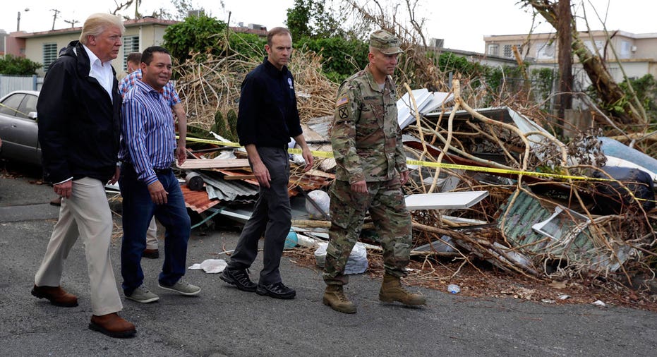 President Trump in Puerto Rico, Hurricane Maria AP FBN