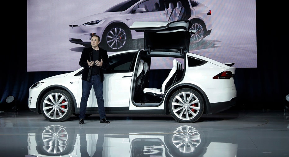 Tesla Model X and CEO Elon Musk FBN