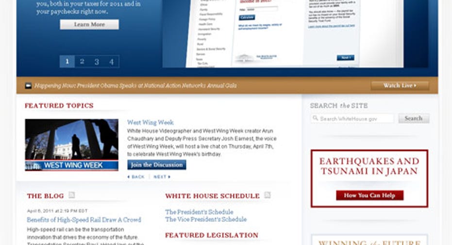 The White House Web Site Screen Grab