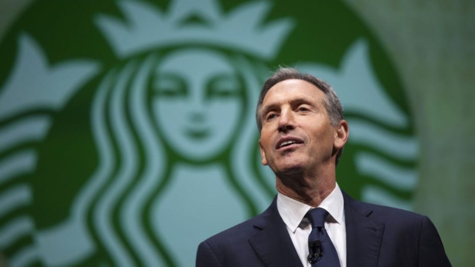 Howard Schultz speaks during shareholder meeting