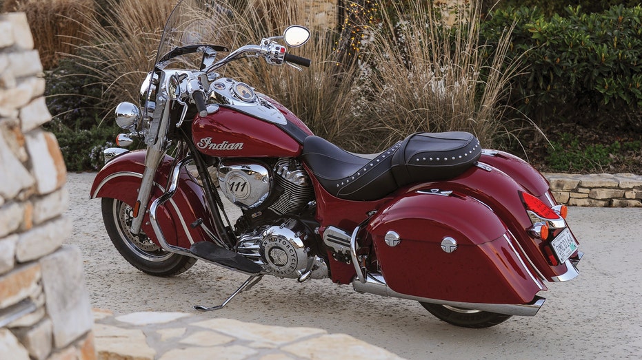 Indian Springfield motorcycle close-up FBN