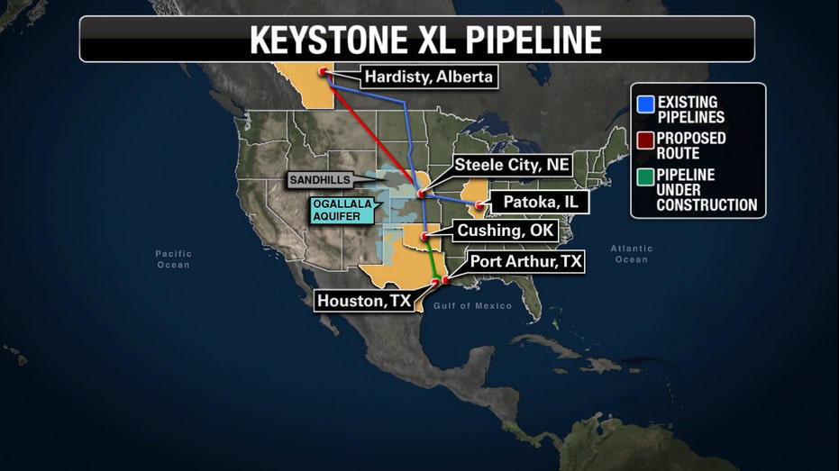 Keystone XL pipeline map FBN