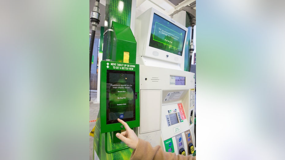 BP gas pump closeup FBN