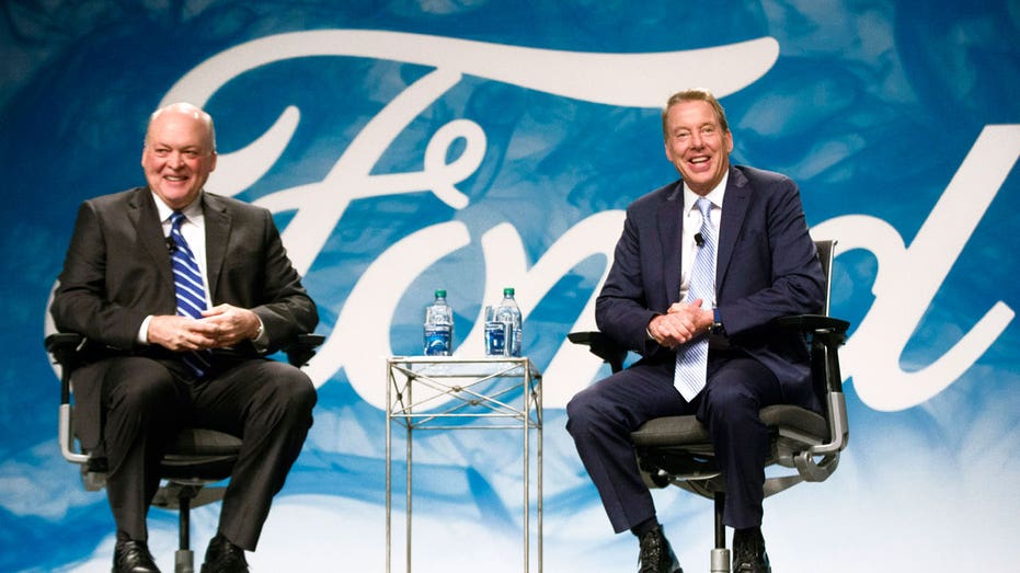 Ford CEO Jim Hackett with Bill Ford FBN