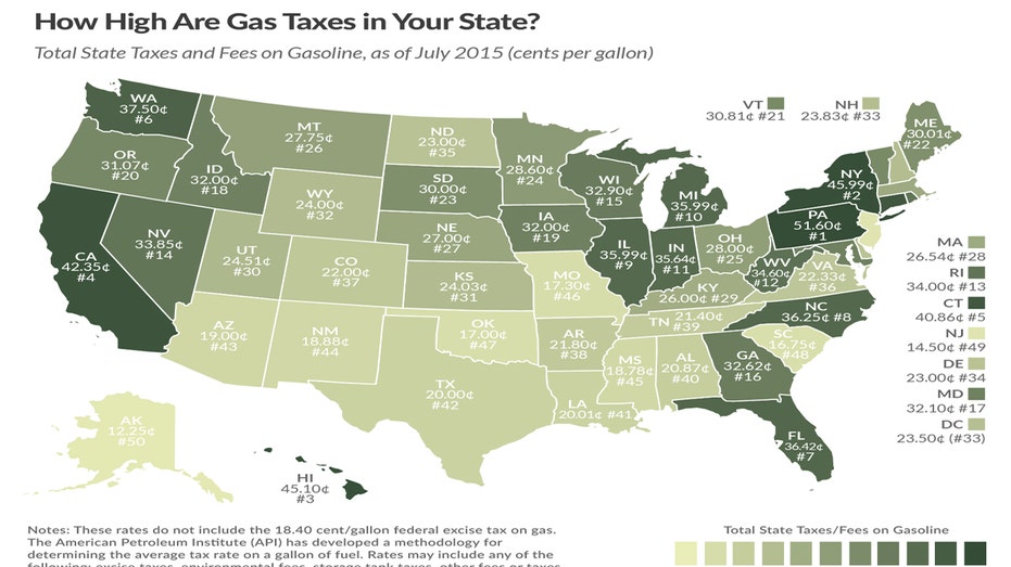 Gas tax map 2015