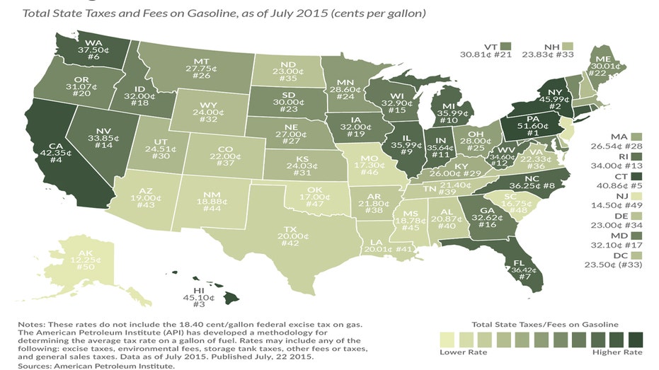 Gas tax map 2015