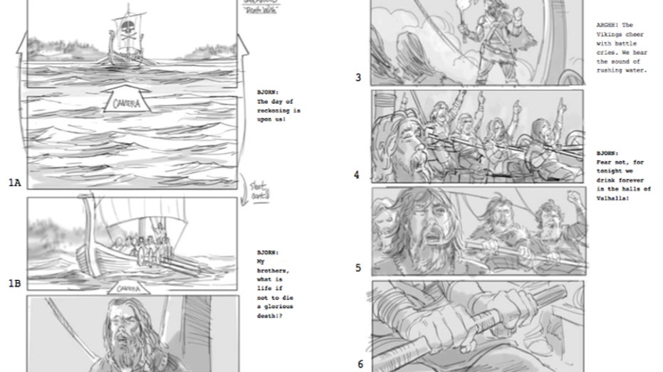 Death Wish Coffee Super Bowl ad storyboard