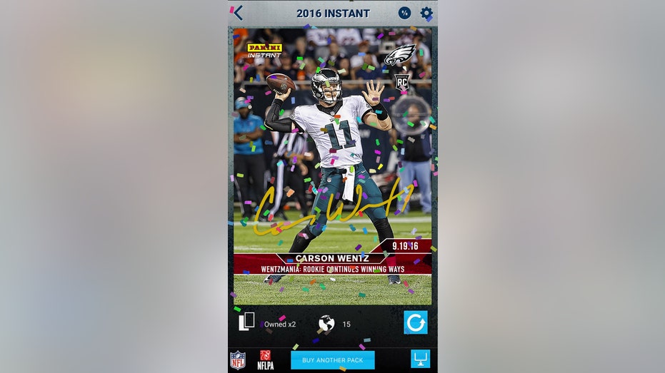Panini NFL Gridiron app digital football card FBN
