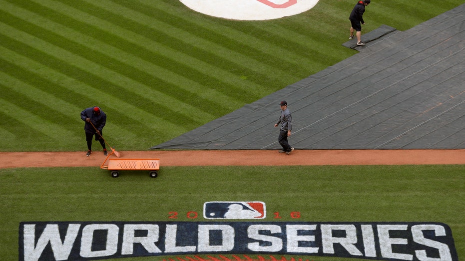 2016 World Series logo on field FBN