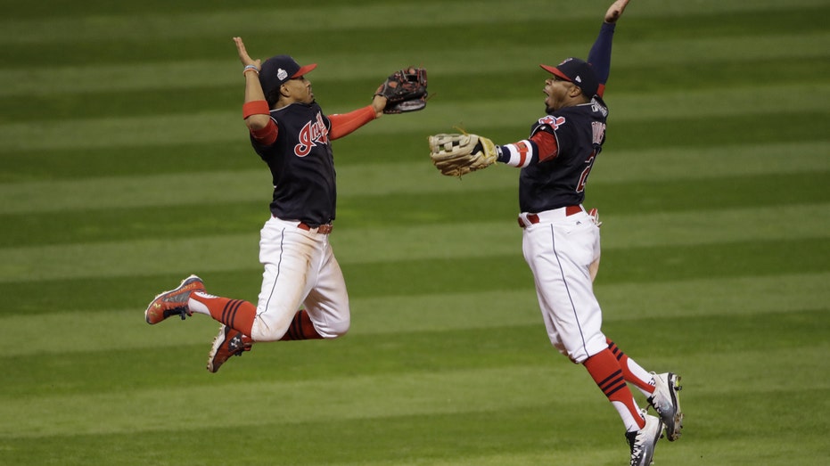 2016 World Series Game 1 Indians celebrate FBN