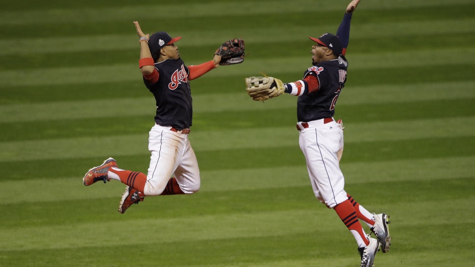 2016 World Series Game 1 Indians celebrate FBN