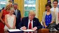 11-year old survivor meets Trump, helps pass bill for childhood cancer