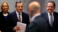The Latest: ECB did not discuss sudden end to stimulus