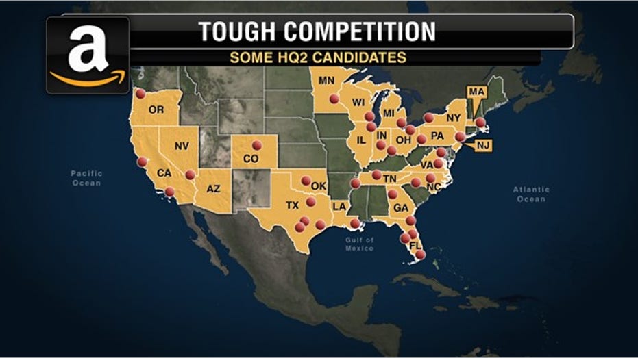 AMZN HQ2 candidates