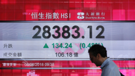 World stocks edge up amid corporate news, US-China spat