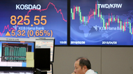 Stocks mixed on US-China dispute; oil pushed up by hurricane