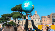 Students globally protest warming, pleading for their future