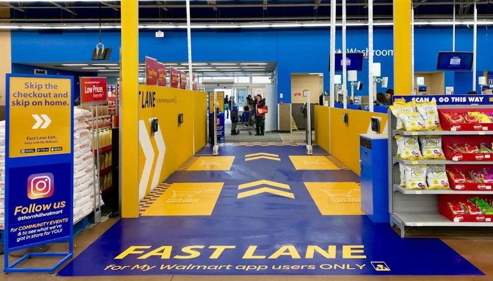 Walmart tests new 'fast lane' checkout system to give shoppers a speedy