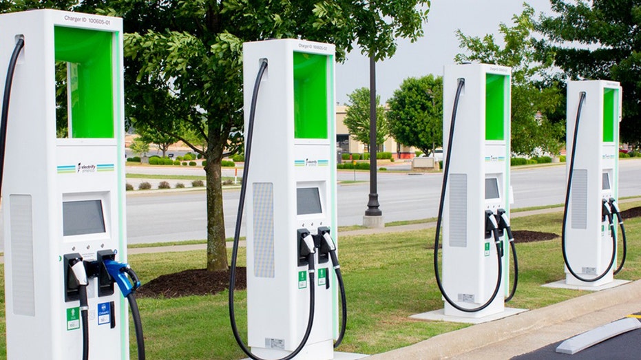 Photo of a Walmart charging station