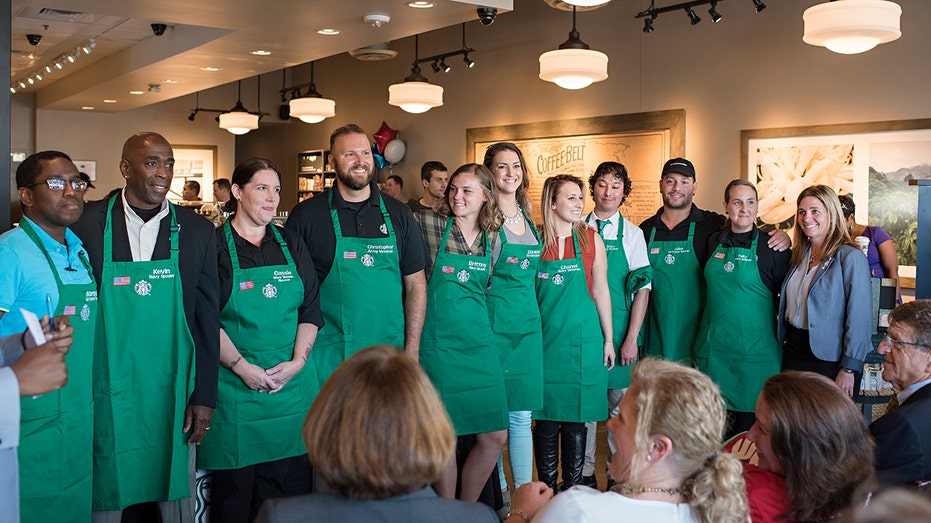 Starbucks hits military hiring goal of 25,000 veterans, spouses years