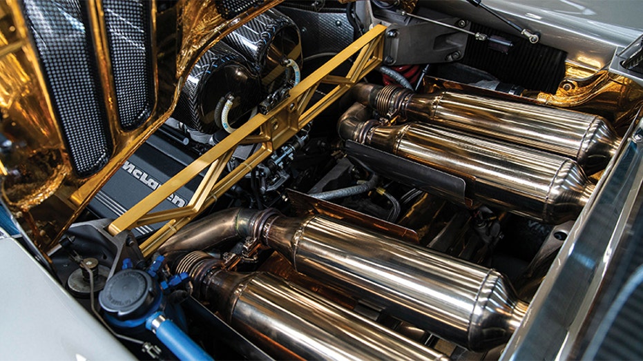 mclaren f1 gold engine bay