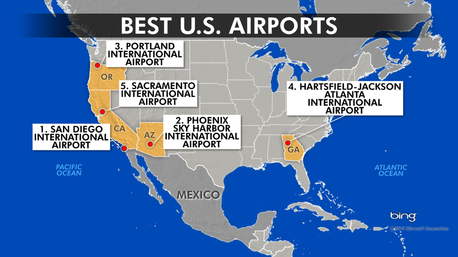 Map Of Us Major Airports Map   MAP USA BEST US AIRPORTS 